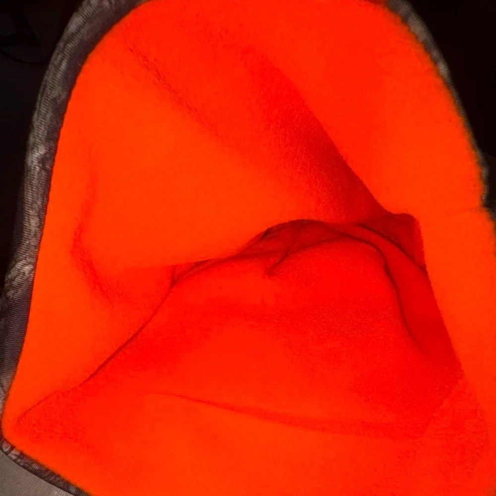 Camouflage Beanie with Orange Lining